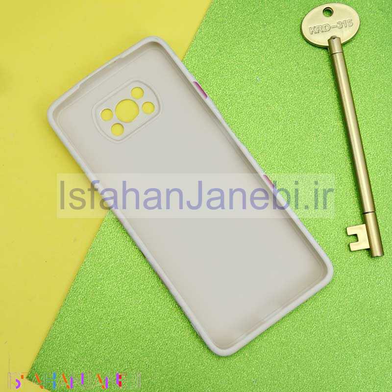اصفهان جانبی-قاب سیلیکونی محافظ لنزدار طرح گل Xiaomi Poco X3