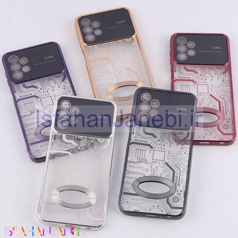 اصفهان جانبی-قاب My Case شفاف طرح دار Lens Aperture محافظ لنزدار Samsung Galaxy A13 4G