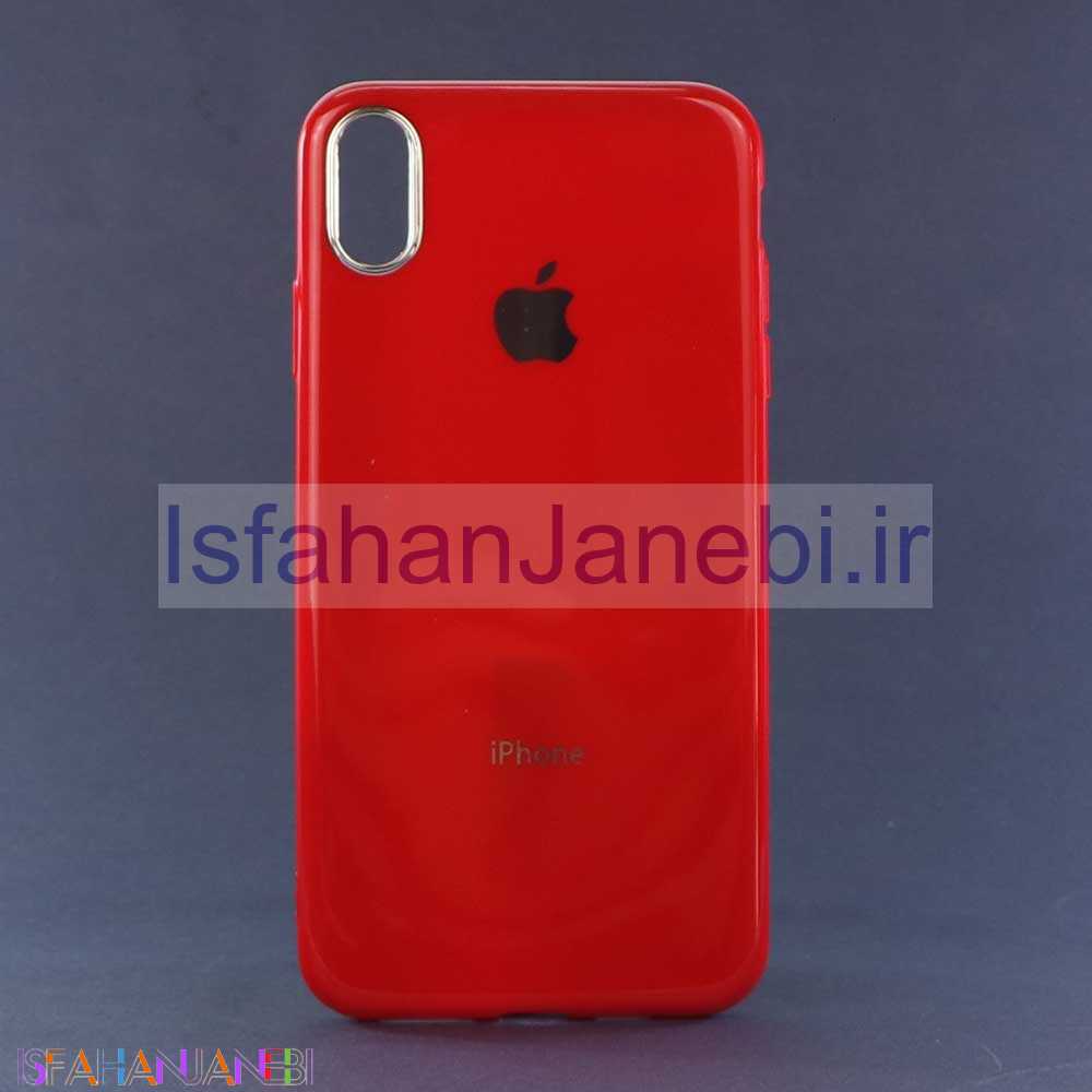 اصفهان جانبی-قاب ژله ای براق iPhone XS Max قرمز