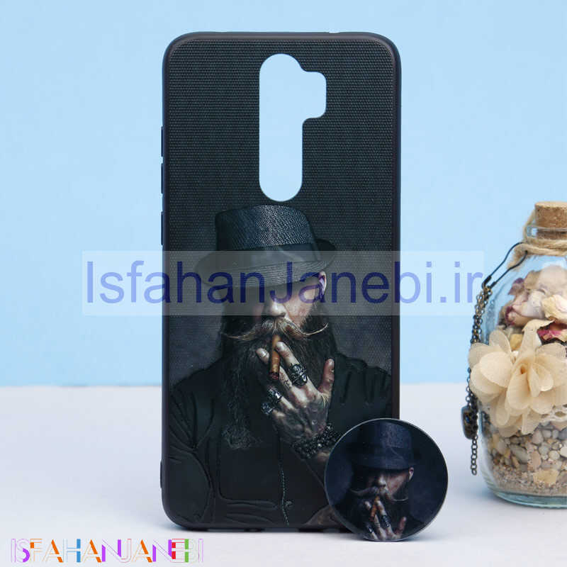 اصفهان جانبی-قاب طرحدار + پاپ سوکت Xiaomi Redmi Note 8 Pro کد9 سری B