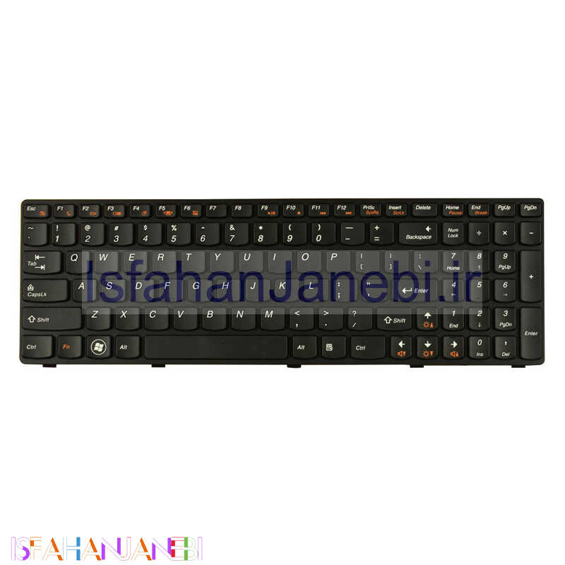 اصفهان جانبی-کیبورد لپ تاپ لنوو Lenovo G580 با فریم مشکی