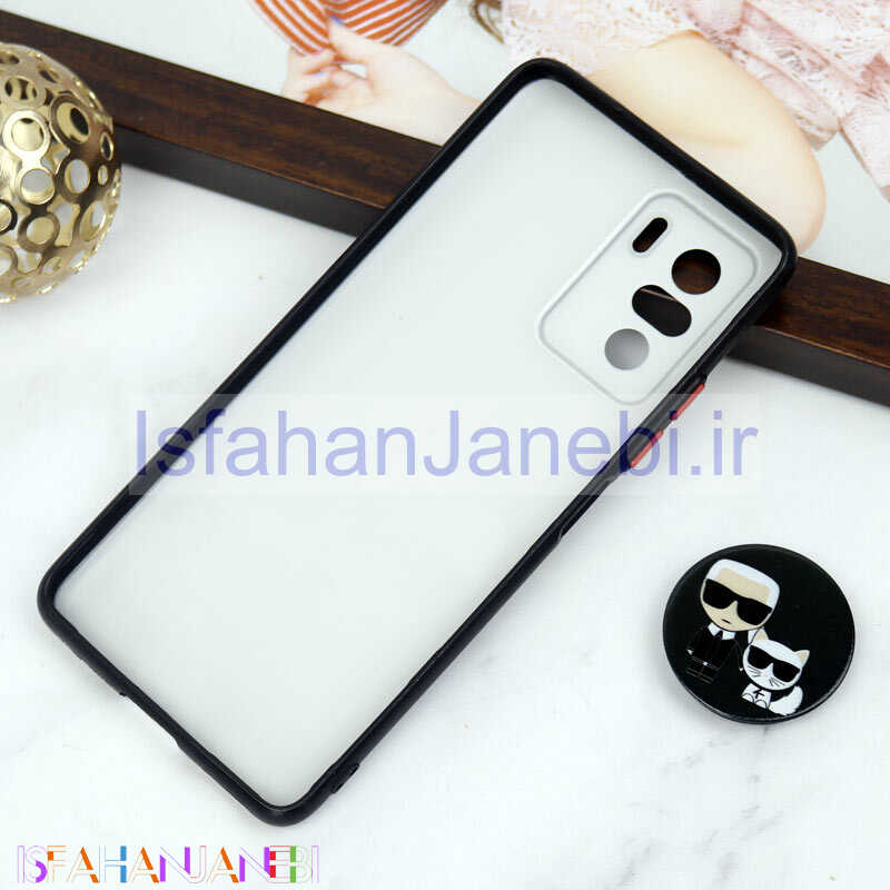 اصفهان جانبی-قاب PC محافظ لنز دار طرح Boss Cat + پاپ سوکت Xiaomi Poco F3