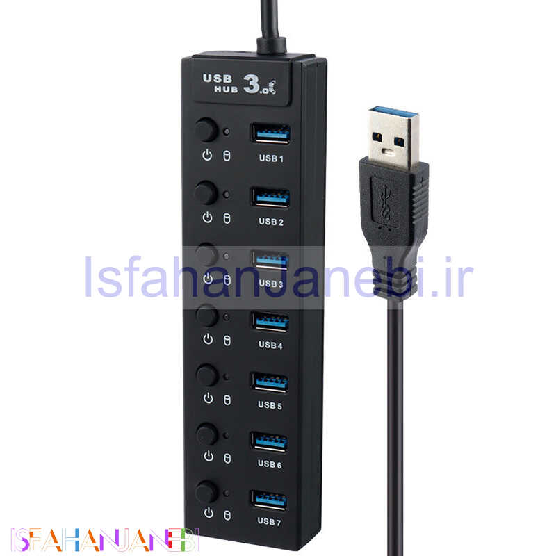 اصفهان جانبی-هاب 7 پورت USB 3.0 کی نت H9 K-HUAMH907