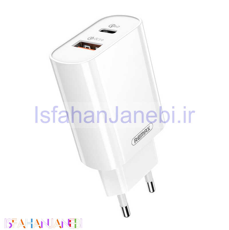 اصفهان جانبی-کلگی فست شارژ Remax RP-U37 2Port 3A QC3.0 PD 18W