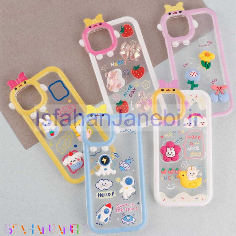 اصفهان جانبی-قاب شفاف فانتزی عروسک برجسته iPhone 7 / 8 / SE 2020