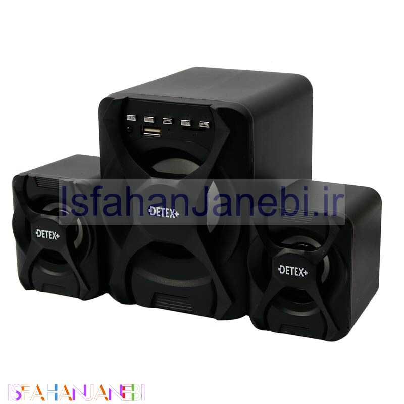 اصفهان جانبی-اسپیکر سه تکه بلوتوثی رم و فلش خور Detex+ DS-99 + ریموت کنترل