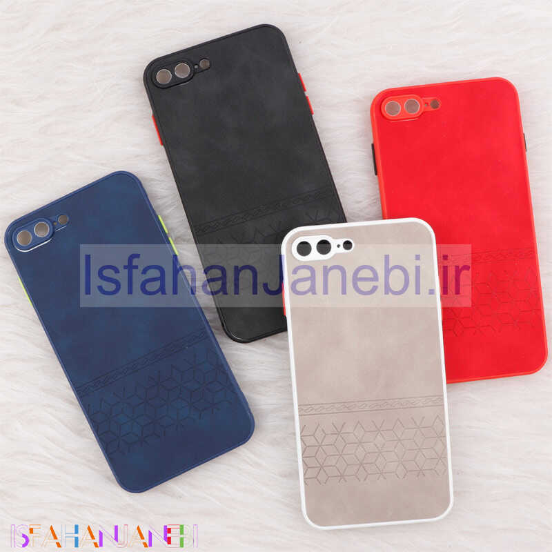 اصفهان جانبی-قاب چرمی طرحدار Smartphone محافظ لنزدار iPhone 7 Plus / 8 Plus