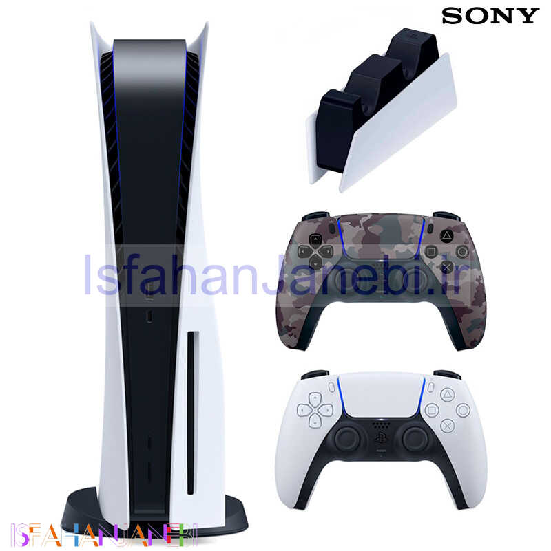 اصفهان جانبی-کنسول بازی سونی (Sony PlayStation 5 Standard 825GB SSD (V1216 + دسته اضافی چریکی و پایه شارژ