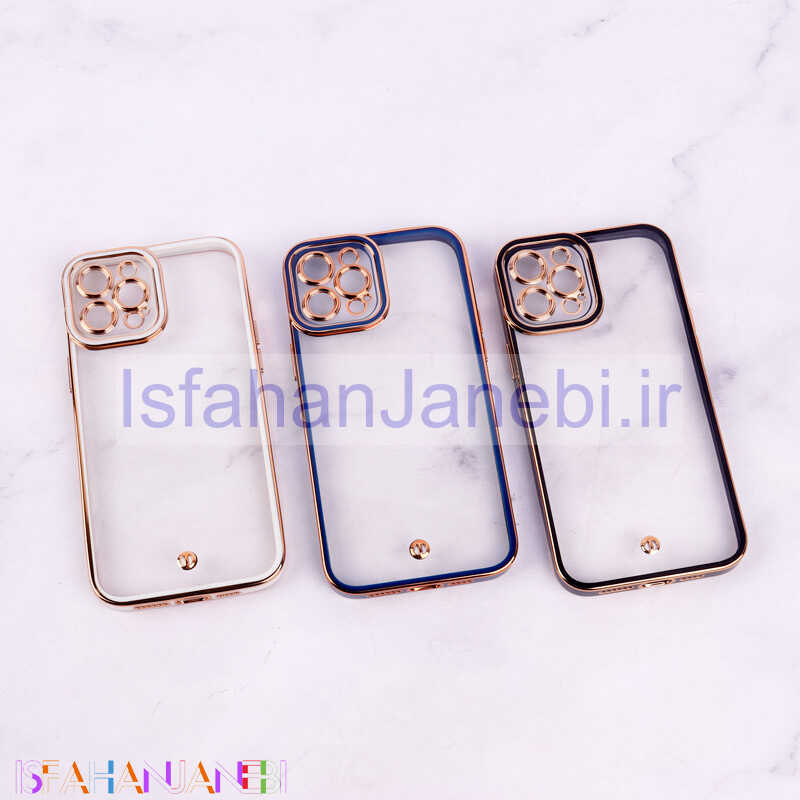 اصفهان جانبی-قاب Space آیفون iPhone 12 Pro Max دور رنگی محافظ لنزدار