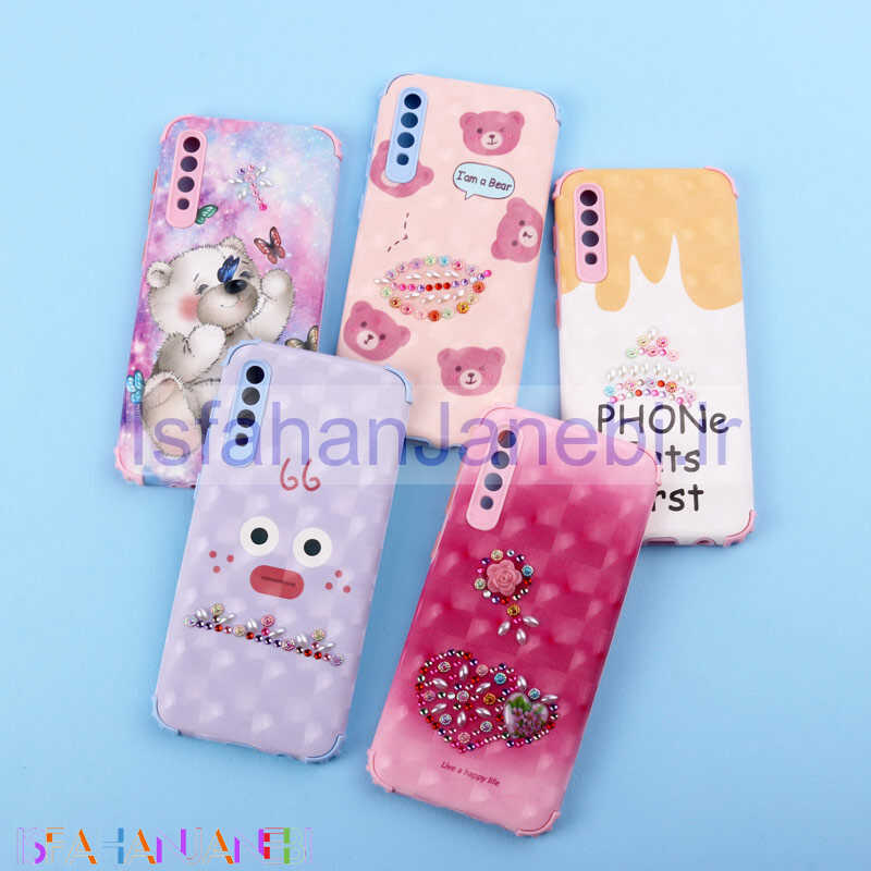 اصفهان جانبی-قاب فانتزی نگین دار کپسولی محافظ لنزدار Samsung Galaxy A50 / A50s / A30s