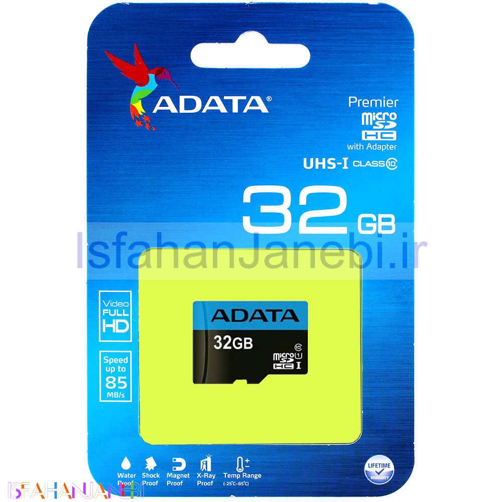 اصفهان جانبی-رم ADATA Micro Class 10 U1 85MB/S 32GB بدون خشاب