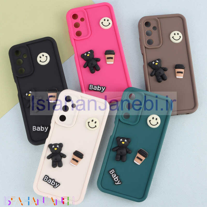 اصفهان جانبی-قاب سیلیکونی Fashion Case عروسک برجسته ریز محافظ لنزدار Samsung Galaxy A05s