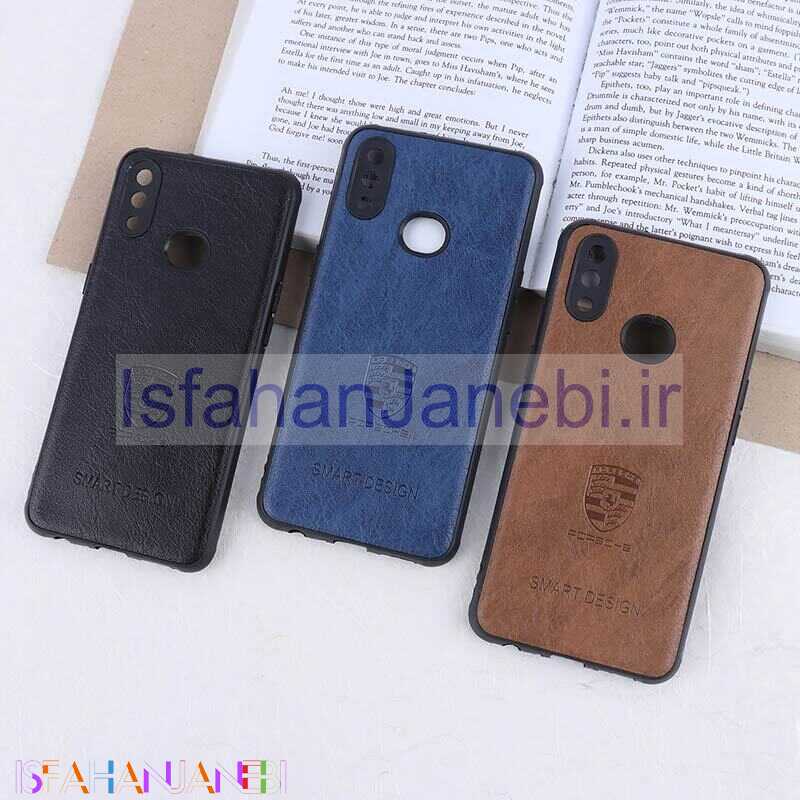 اصفهان جانبی-قاب چرمی Smart Design سامسونگ Galaxy A10s طرح Porsche محافظ لنزدار
