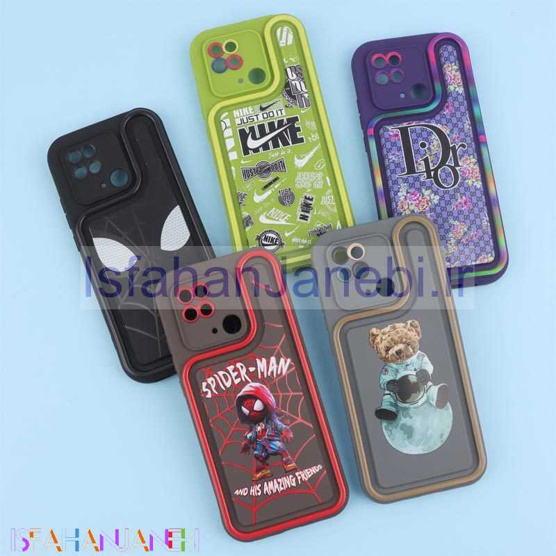 اصفهان جانبی-قاب سولید طرح دار دو رنگ محافظ لنزدار Xiaomi Redmi 10C