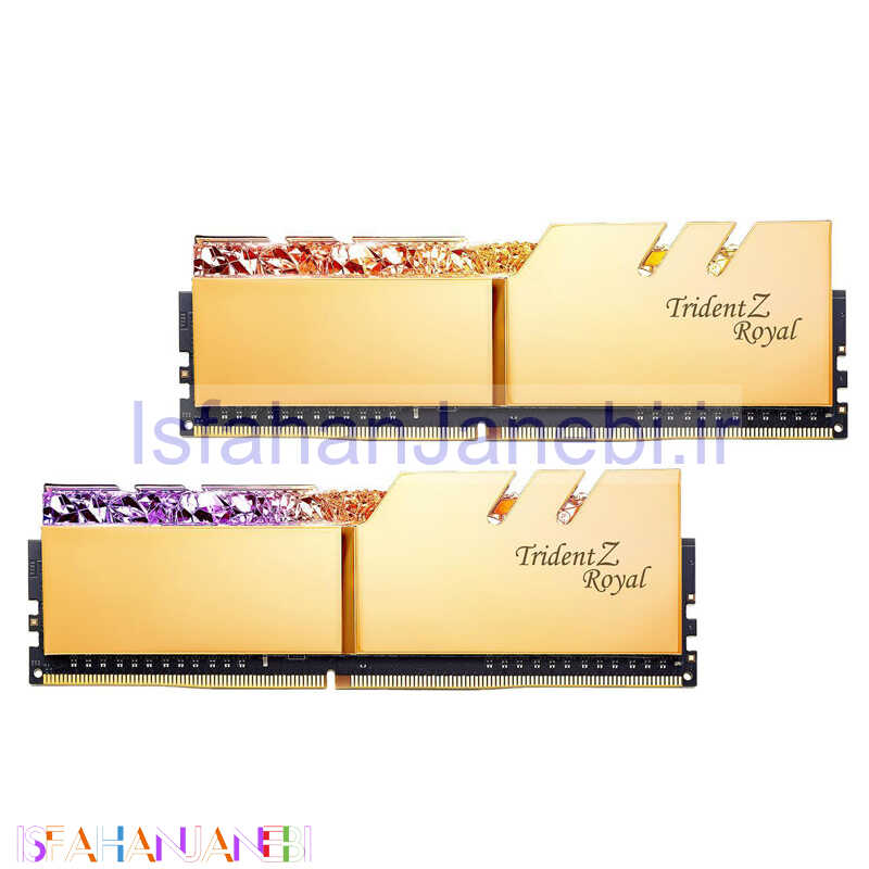 اصفهان جانبی-رم کامپیوتر G.Skill Trident Z Royal Gold DDR4 16GB 4266MHz CL19 Dual