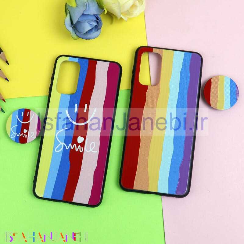 اصفهان جانبی-قاب فانتزی برجسته + پاپ سوکت طرح رنگین کمان سامسونگ A32 سری D