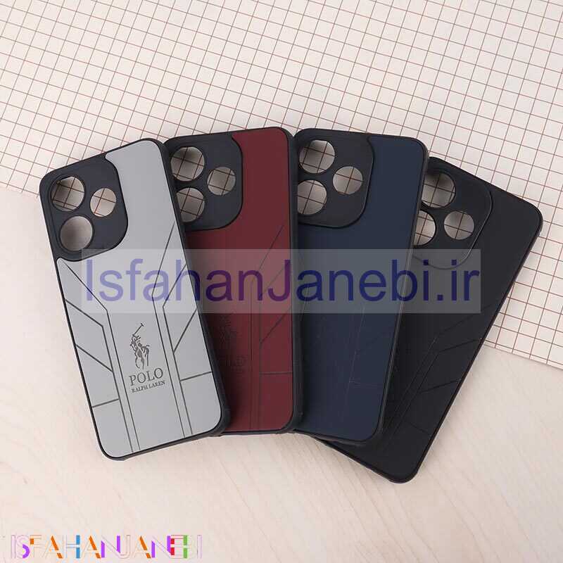 اصفهان جانبی-قاب چرمی Polo Ralph Laren شیائومی Redmi 13 4G / Redmi 13 5G طرح دار محافظ لنزدار