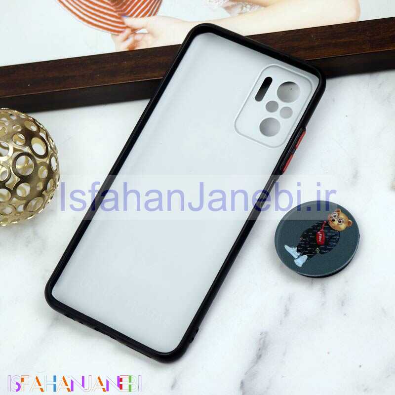 اصفهان جانبی-قاب PC محافظ لنز دار طرح Baron + پاپ سوکت Xiaomi Redmi Note 10 / Note 10s