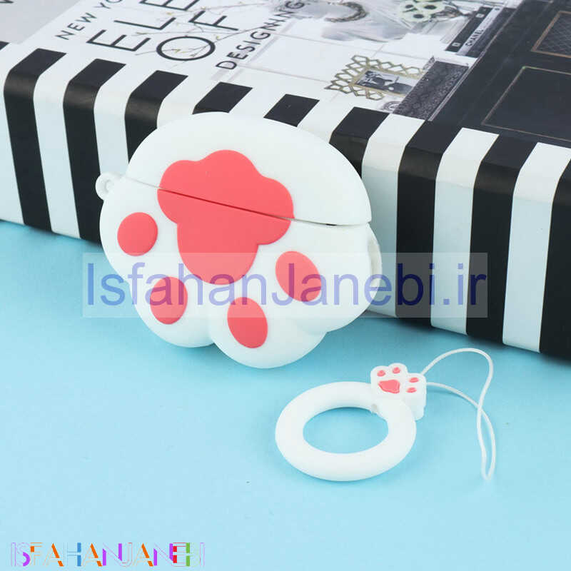 اصفهان جانبی-محافظ AirPods Pro 2 سیلیکونی طرح رد پای گربه