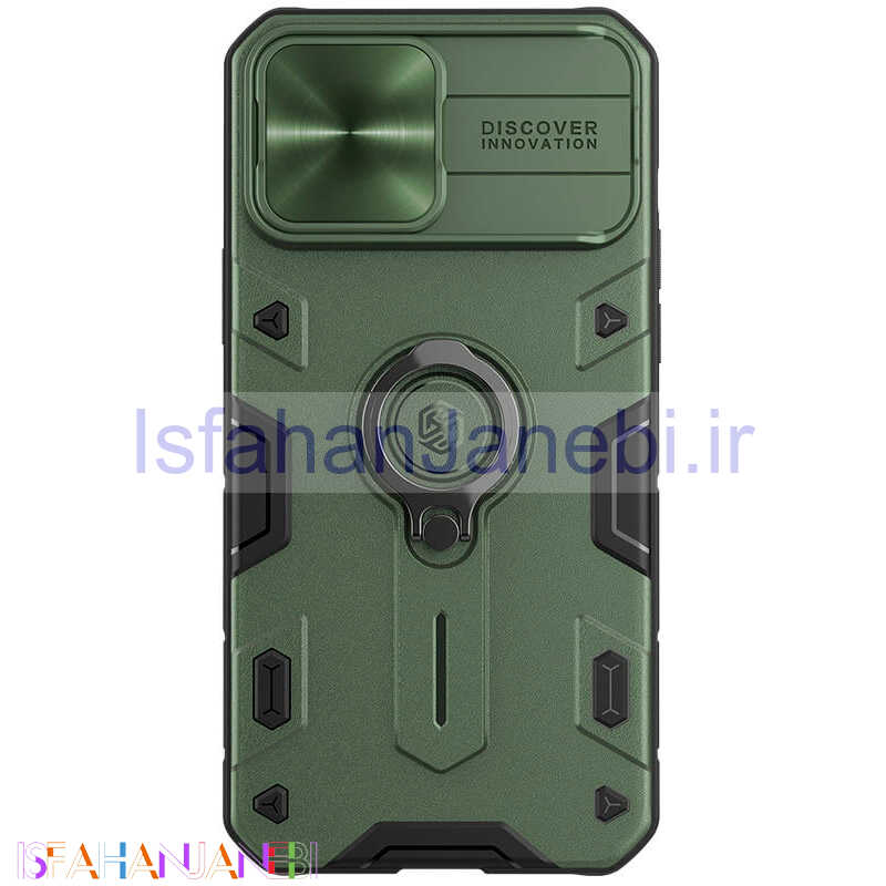 اصفهان جانبی-قاب اورجینال ضدضربه محافظ لنزدار هولدردار Camshield Armor نیلکین Apple iPhone 13 Pro Max