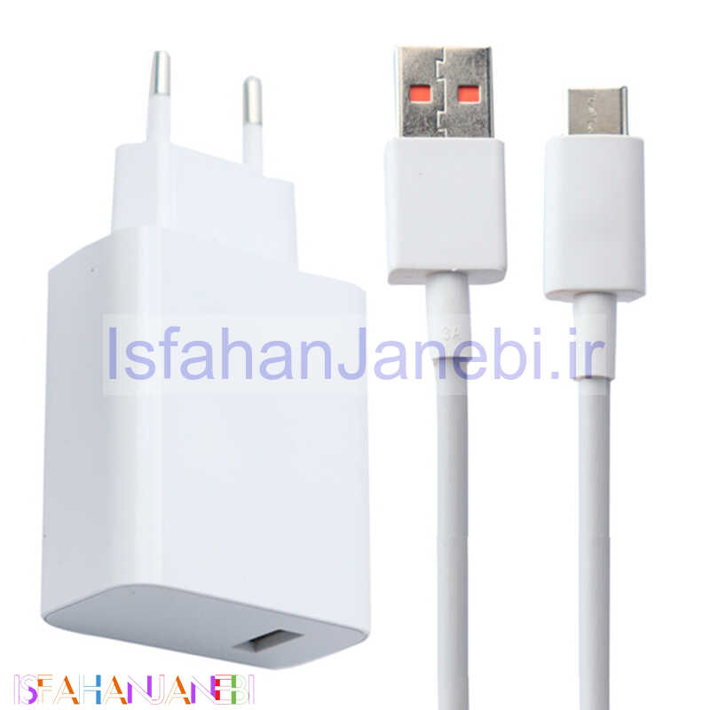 اصفهان جانبی-شارژر دیواری فست شارژ Xiaomi Note 9 Pro MDY-11-EZ QC PD 3A 33W سرجعبه + کابل Type-C