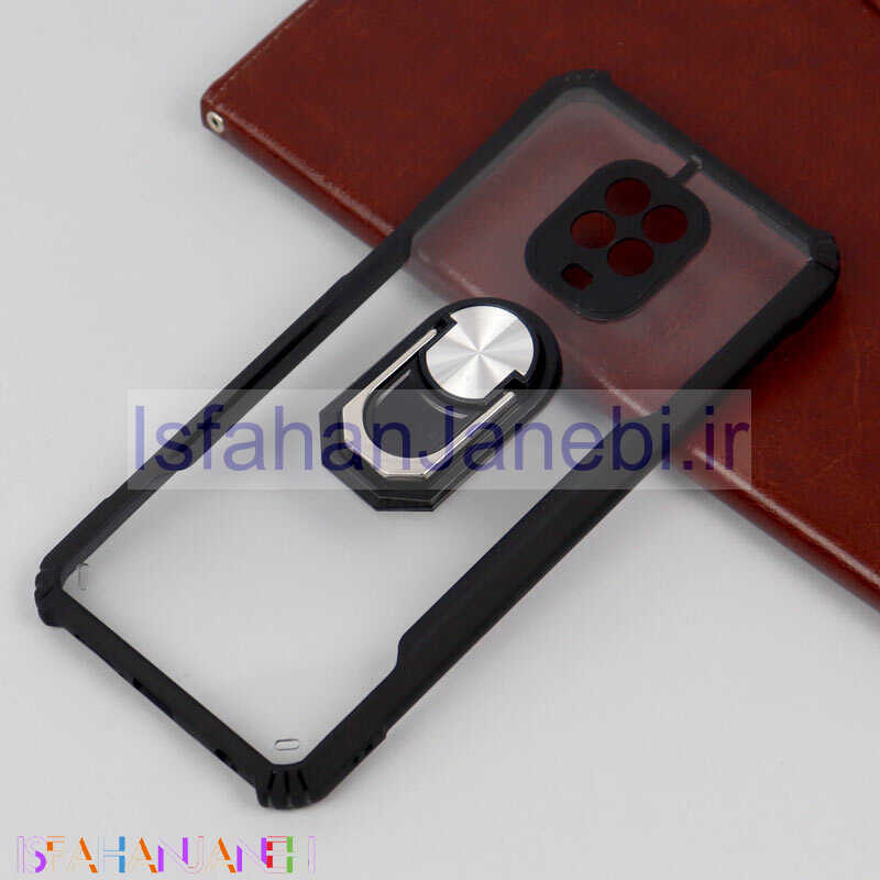اصفهان جانبی-قاب PC شفاف هولدردار Xiaomi Redmi Note 9S / Note 9 Pro