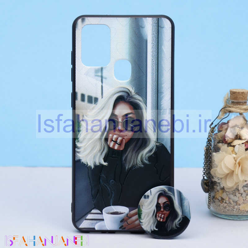 اصفهان جانبی-قاب طرحدار + پاپ سوکت Samsung A21s کد3 سری B