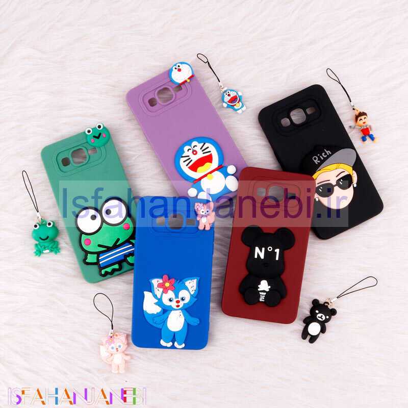 اصفهان جانبی-قاب عروسکی برجسته محافظ لنزدار Samsung Galaxy Grand Prime + آویز