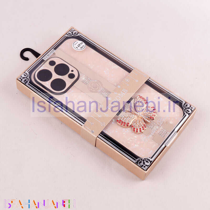 اصفهان جانبی-قاب طرح پروانه ای محافظ لنزدار برجسته iPhone 14 Pro Max