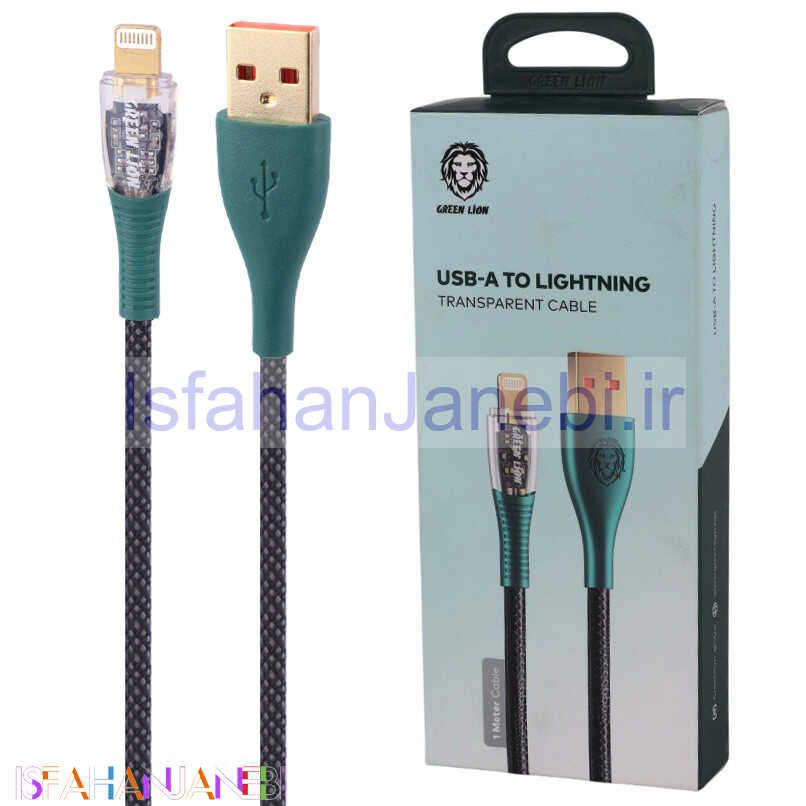 اصفهان جانبی-کابل آیفونی Green Lion GNTSALTG1MBK 2.4A 1m