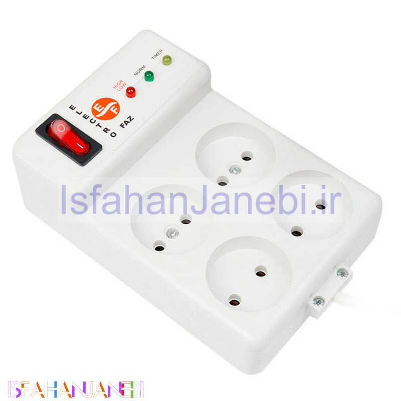 اصفهان جانبی-محافظ برق یخچال و فریزر 4 خانه الکتروفاز با کابل 5 متری Electrofaz 4001