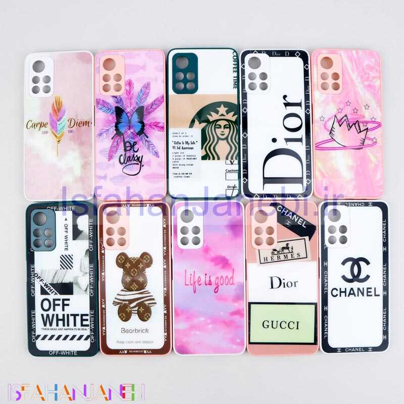 اصفهان جانبی-قاب محافظ لنزدار لیزری طرحدار Xiaomi Poco M4 Pro 5G