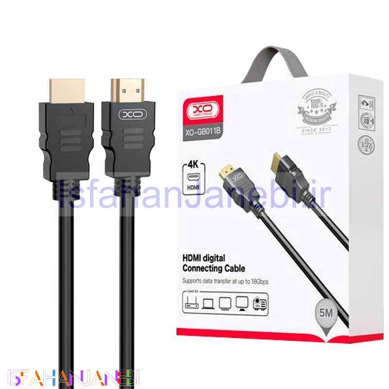 اصفهان جانبی-کابل HDMI 4K ایکس او XO-GB011B طول 5 متر