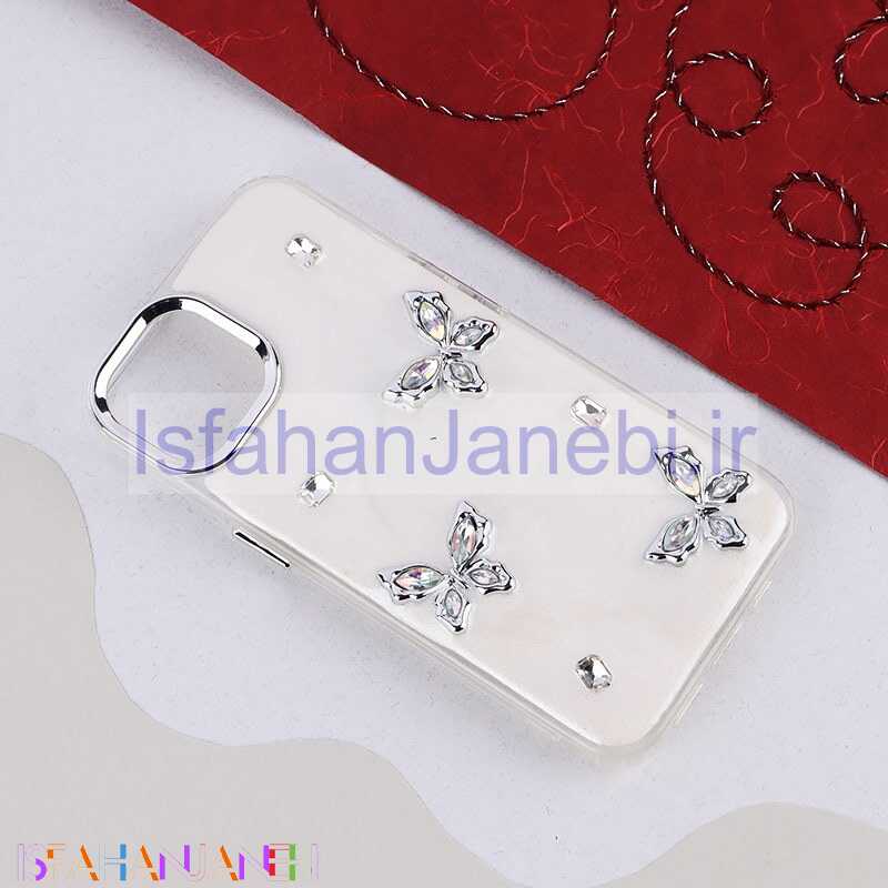 اصفهان جانبی-قاب اکلیلی Vip Max آیفون iPhone 13 / 14 پروانه نگین دار