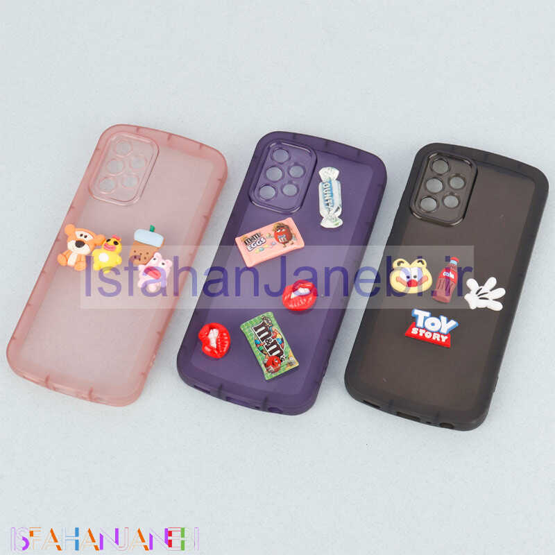 اصفهان جانبی-قاب متال ژله ای عروسک برجسته محافظ لنزدار Samsung Galaxy A32 4G