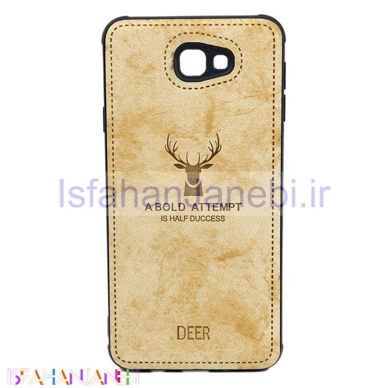 اصفهان جانبی-قاب چرمی طرح گوزن Samsung J7 Prime خاکی