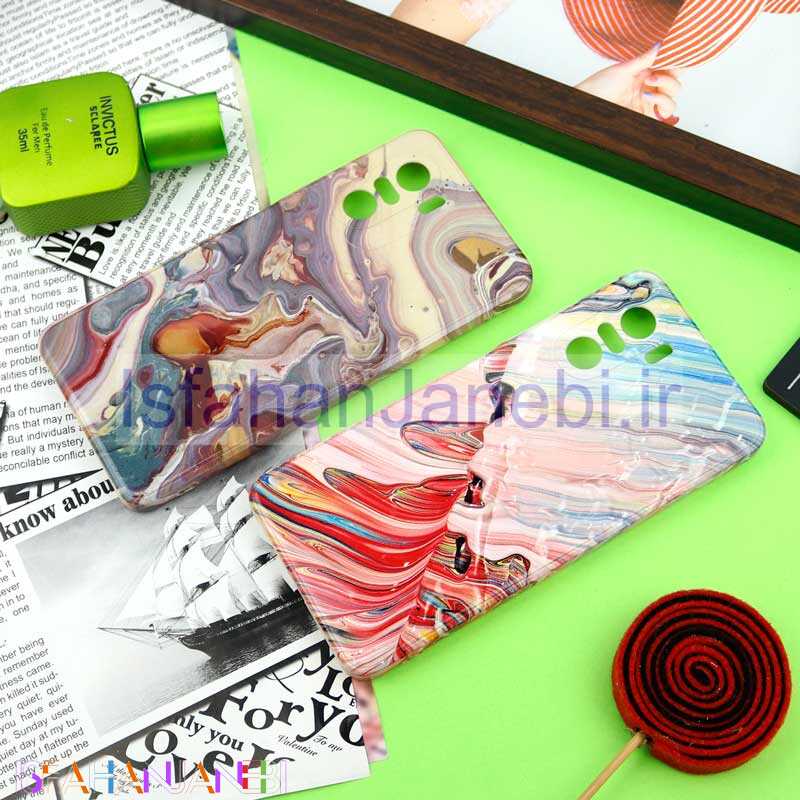 اصفهان جانبی-قاب سیلیکونی محافظ لنزدار طرح آبرنگی Xiaomi Poco F3