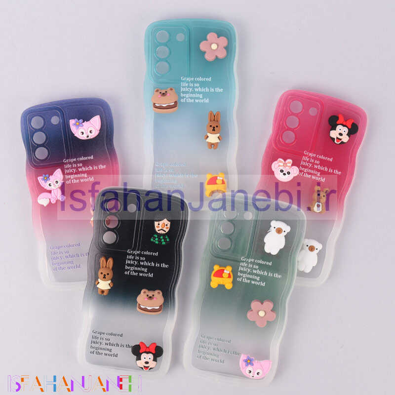 اصفهان جانبی-قاب عروسکی برجسته دو رنگ محافظ لنزدار Samsung Galaxy S21 FE 5G