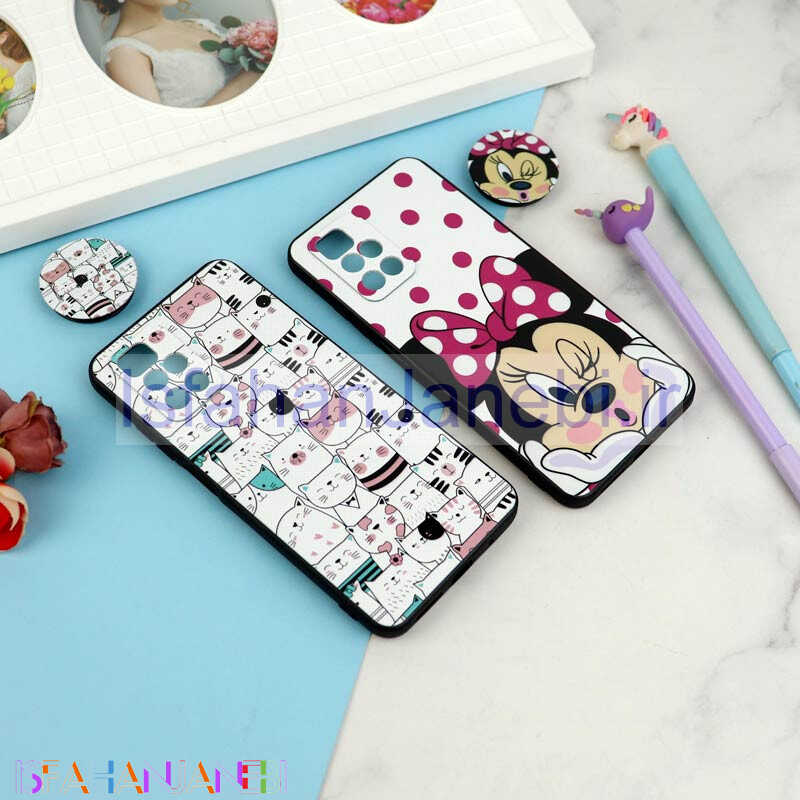 اصفهان جانبی-قاب فانتزی طرحدار دخترانه محافظ لنزدار + پاپ سوکت Xiaomi Redmi 10 سری R