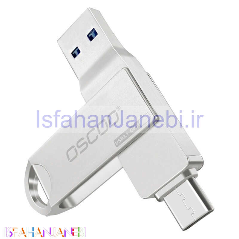 اصفهان جانبی-فلش 128 گیگ اوسکو Oscoo CU002 OTG Type-C USB3.1