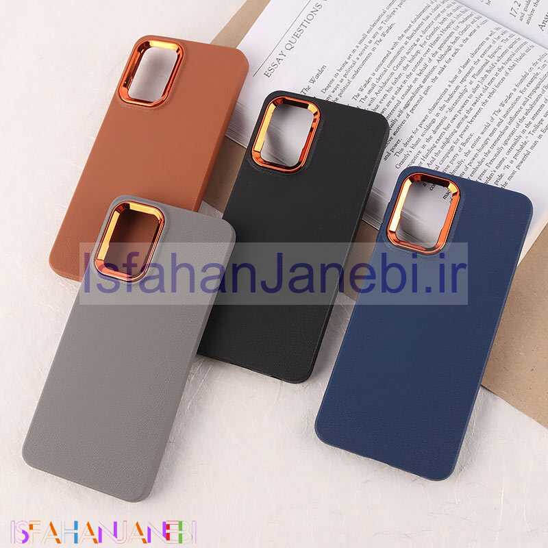 اصفهان جانبی-قاب چرمی ژله ای سامسونگ Galaxy A22 4G / M22 / M32 4G دور محافظ متال