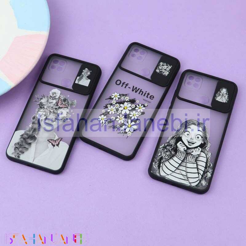 اصفهان جانبی-قاب محافظ لنز دار کشویی طرحدار مشکی Xiaomi Redmi 9C