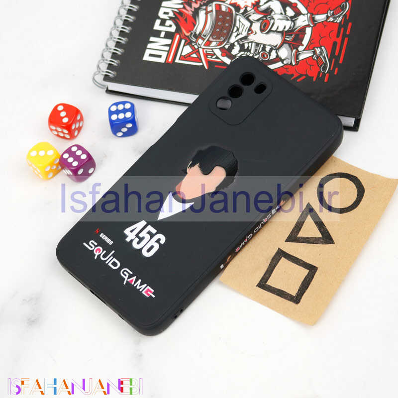 اصفهان جانبی-قاب سیلیکونی محافظ لنزدار طرح اسکویید گیم Xiaomi Poco M3 کد 8