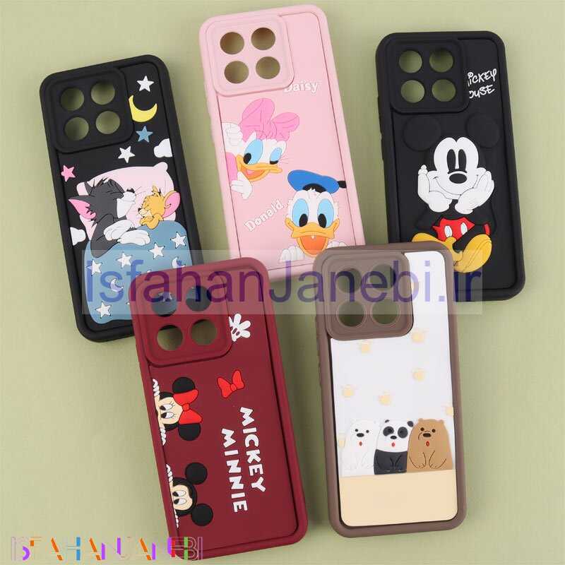 اصفهان جانبی-قاب سولید شیائومی Poco X6 Pro کارتونی برجسته محافظ لنزدار