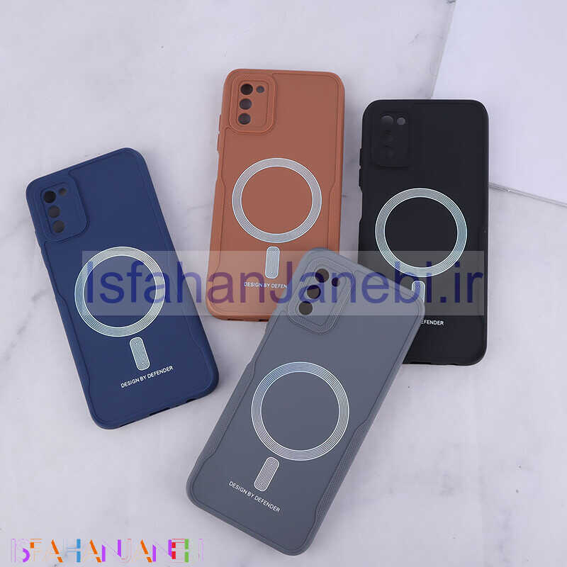 اصفهان جانبی-قاب ژله ای Design By Defender سامسونگ Galaxy A02s / M02s / A03s طرح مگ سیف محافظ لنزدار