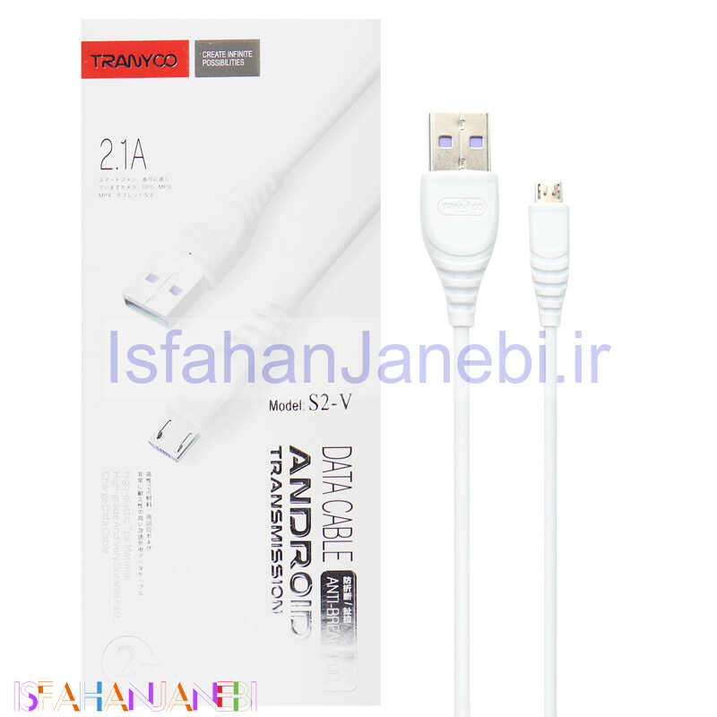 اصفهان جانبی-کابل میکرو یو اس بی Tranyoo S2-V 2.1A 2m