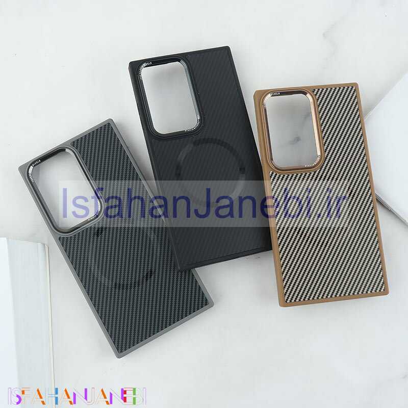 اصفهان جانبی-قاب مگ سیف هاشور دار Focus Pixels سامسونگ Galaxy S24 Ultra