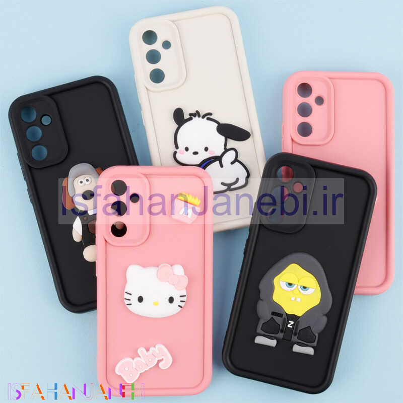 اصفهان جانبی-قاب سیلیکونی Fashion Case عروسک برجسته محافظ لنزدار Samsung Galaxy A34