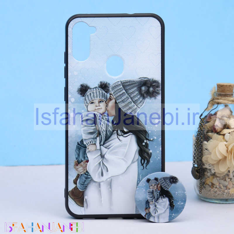 اصفهان جانبی-قاب طرحدار + پاپ سوکت Samsung A11 کد5 سری B