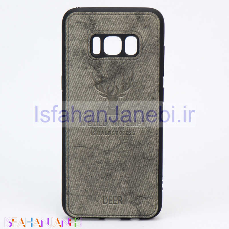 اصفهان جانبی-قاب چرمی طرح گوزن Samsung S8 خاکستری